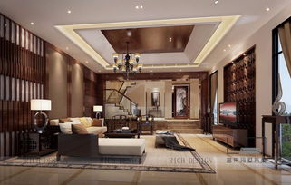 誉巢星河丹堤中式豪宅别墅装修设计,室内装修施工工程